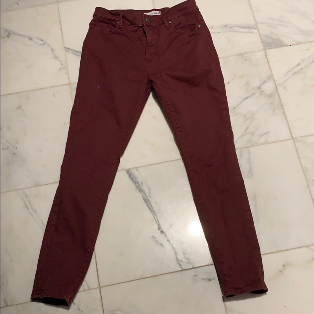 Maroon skinny jeans
